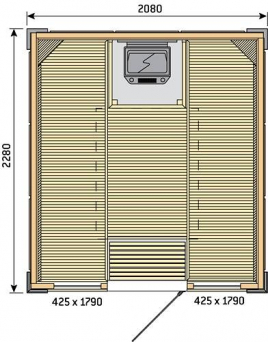 Финская сауна Harvia Rubic S2123RC