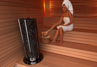 Печь для сауны Sawo Tower TH12-210NI-P круглая, 21 кВт, без пульта
