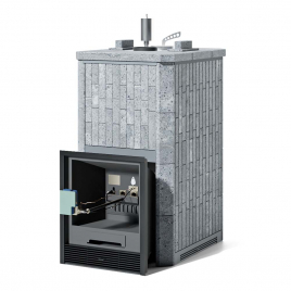 Печь ИзиСтим Сочи в наборном полноценном кожухе с закрытым верхом