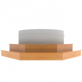 Подиум для купели Bentwood, лиственница натуральная, сегмент 1/8
